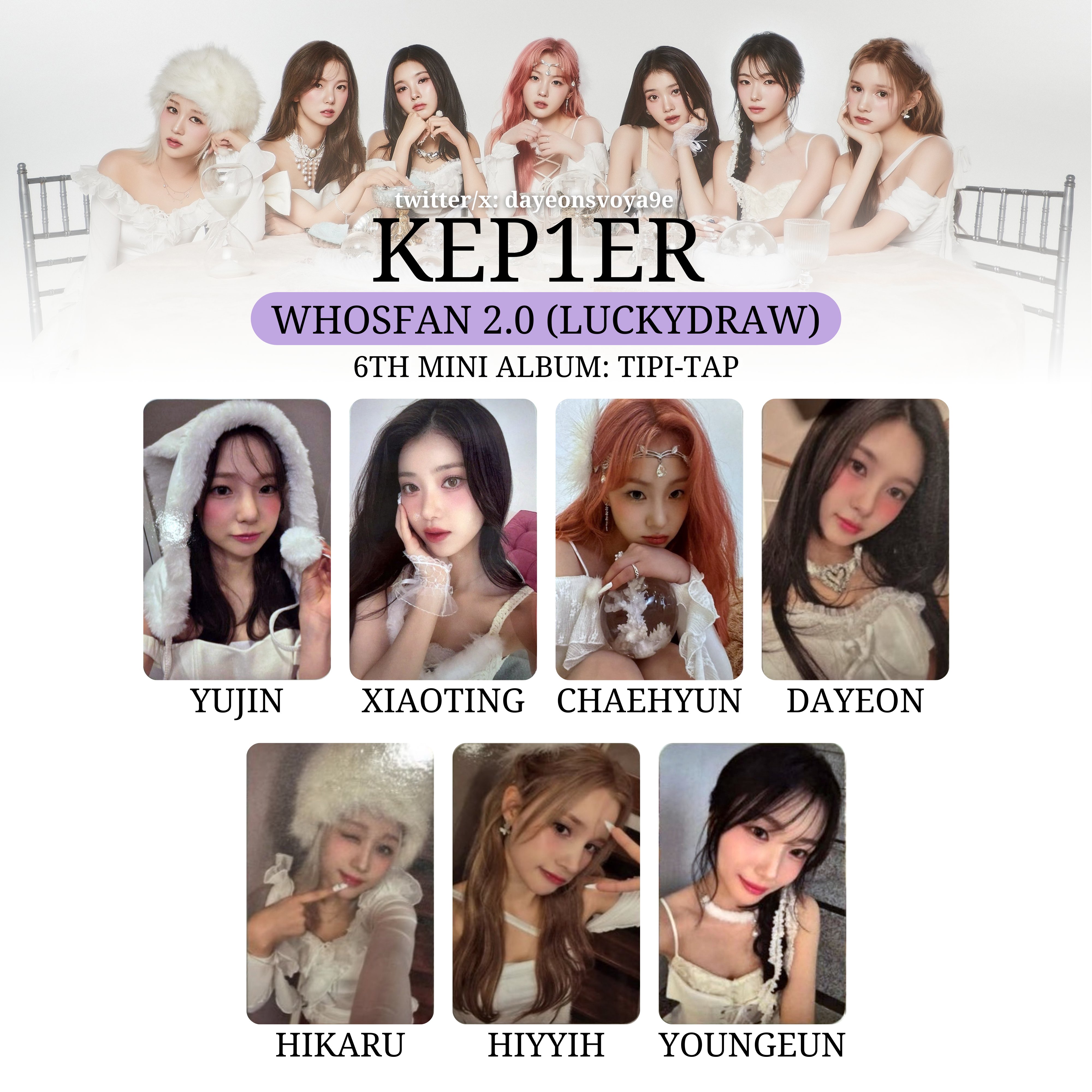 KEP1ER TIPI-TAP WHOSFAN BENEFITS TRADING CARD CHOHYUN | eBay