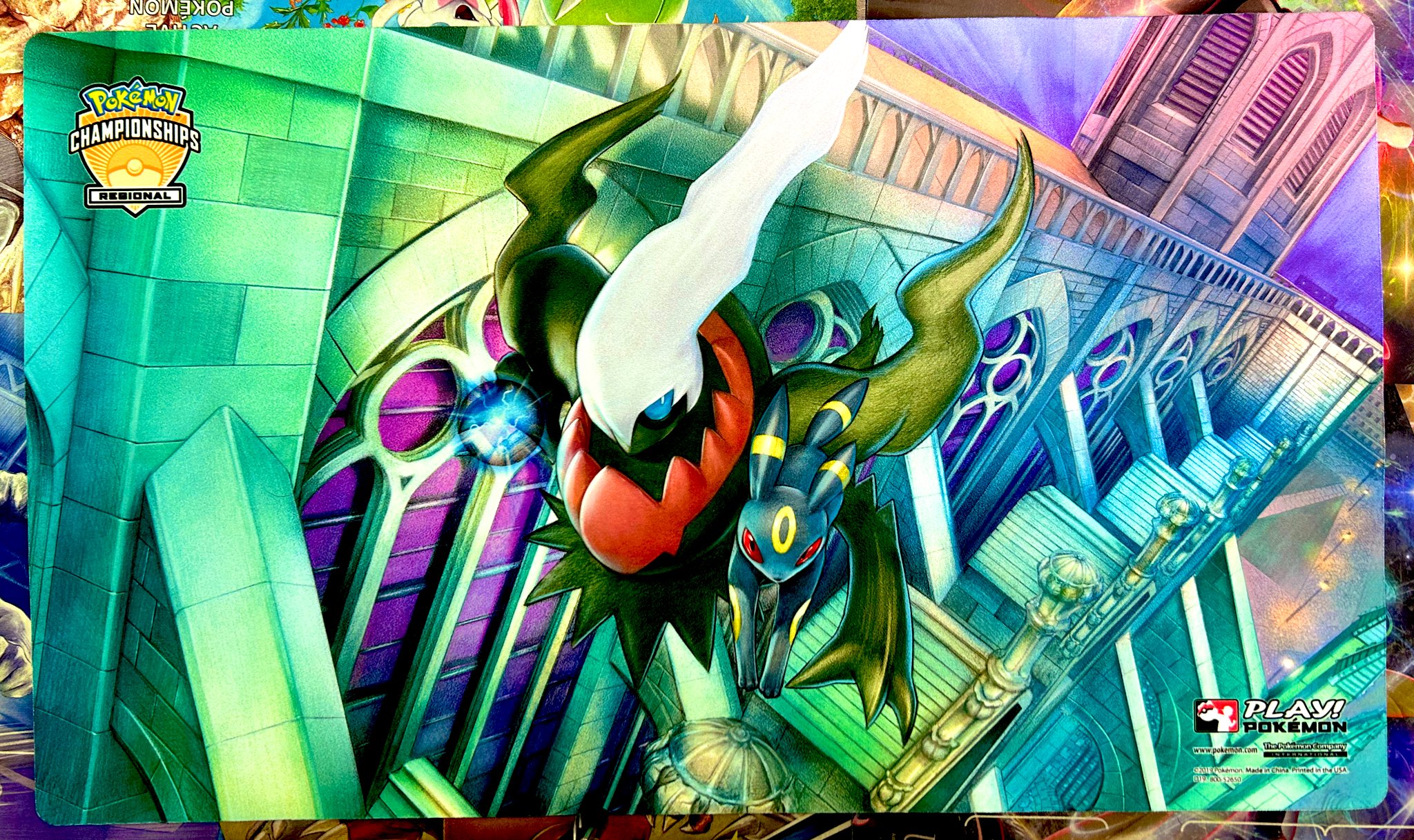 オ*読様 ポケモン　ブラッキー　ダークライ　プレイマット　サプライ　ポケカ　海外 オ*読様 ポケモン ブラッキー ダークライ プレイマット サプライ