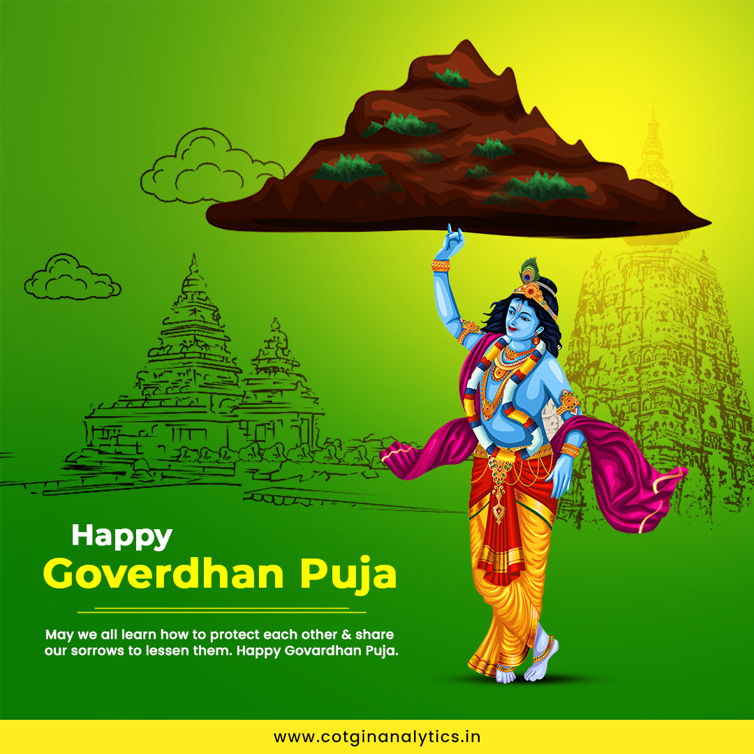 CotginAnalytics's tweet image. This Govardhan Pooja, may Lord Krishna lift all your worries and fill your life with happiness, prosperity, and strength. Let&apos;s celebrate the triumph of faith and devotion! #GovardhanPooja