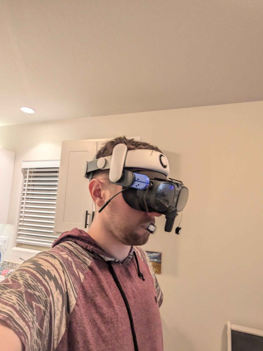 Version 0.5 Complete. I'll need to reprint the arms with black to clean this up and mount the speakers. Still figuring out how to route the USB power since the <a href="/bobovr_official/">BOBOVR</a> S3 Pro has it on the left. Now time to save up for another one of these straps!