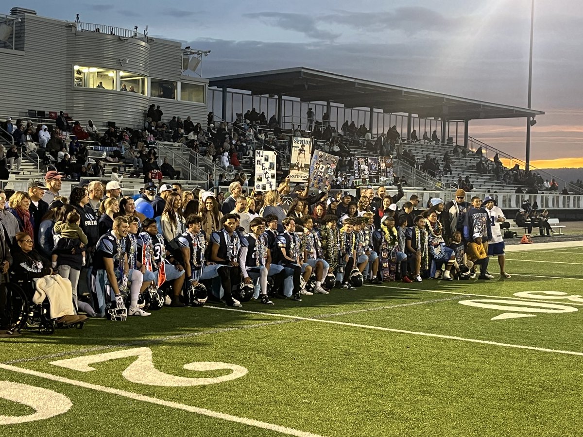 Varsity football Senior Day versus Saint Francis.