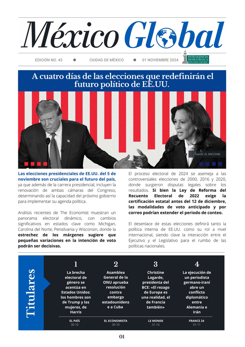 IntelEstr's tweet image. Edición 43 de #MexicoGlobal 🇺🇸🇺🇸

@gemijose