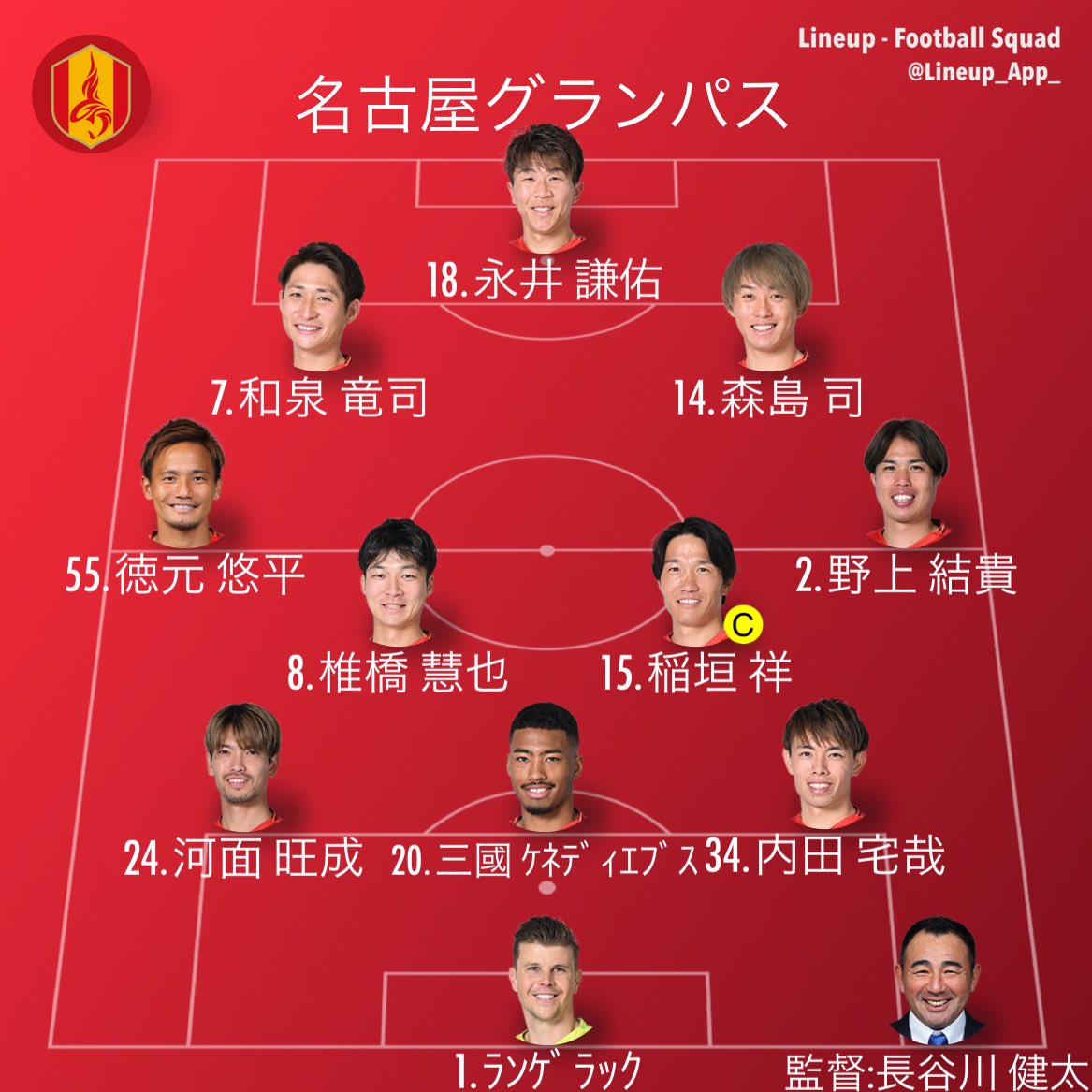 名古屋 グランパス スタメン