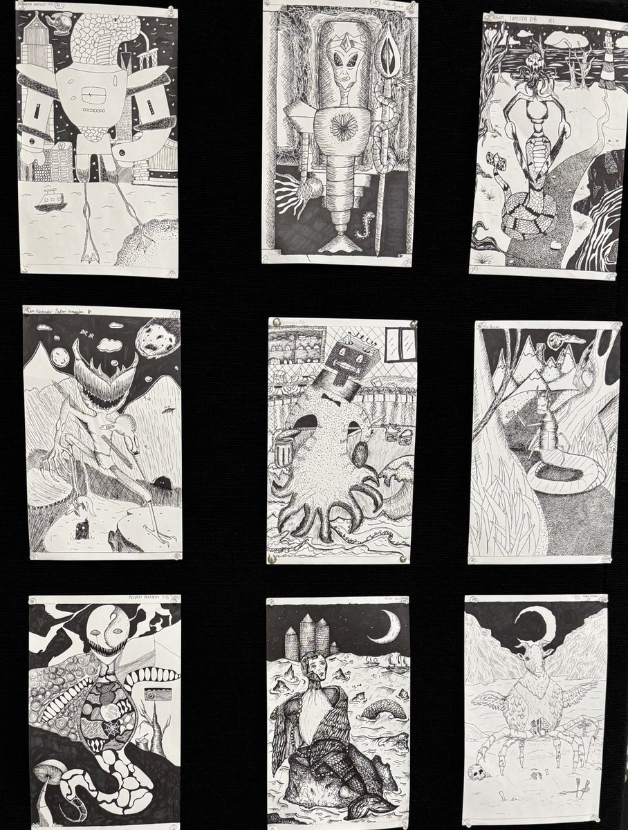 Up for display <a href="/GrandOaksCISD/">Grand Oaks HS</a> art 1 Surrealist ink projects.
<a href="/ConroeVisualArt/">Conroe ISD Visual Arts</a> <a href="/ConroeFineArts/">Dr. Robert Horton</a>