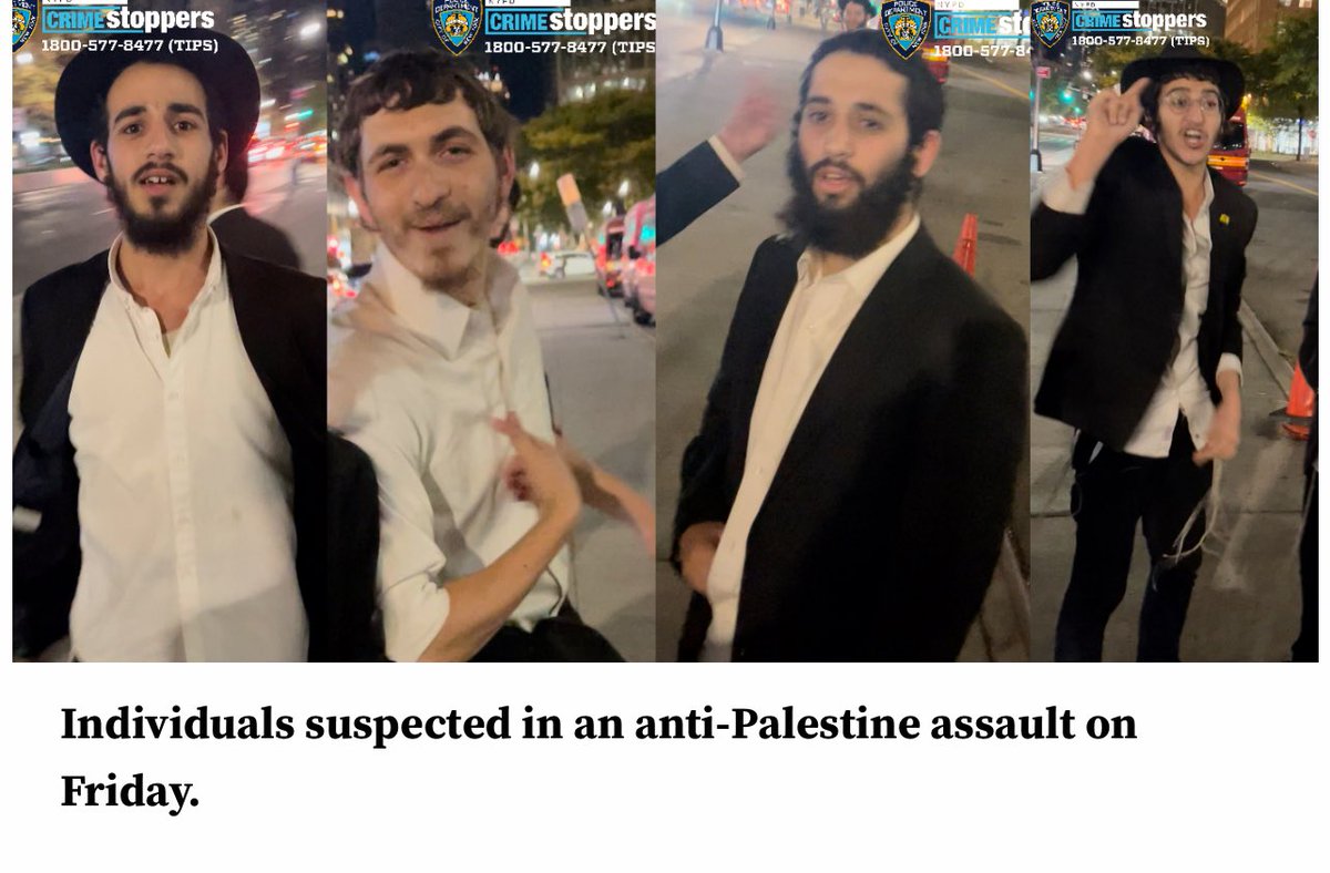 Alright X fam, do your thing. Suspects at large for attacking a man and WOMAN, hospitalizing both for being pro Palestine. Suspects are “Gods chosen” and extremely dangerous, especially to women.