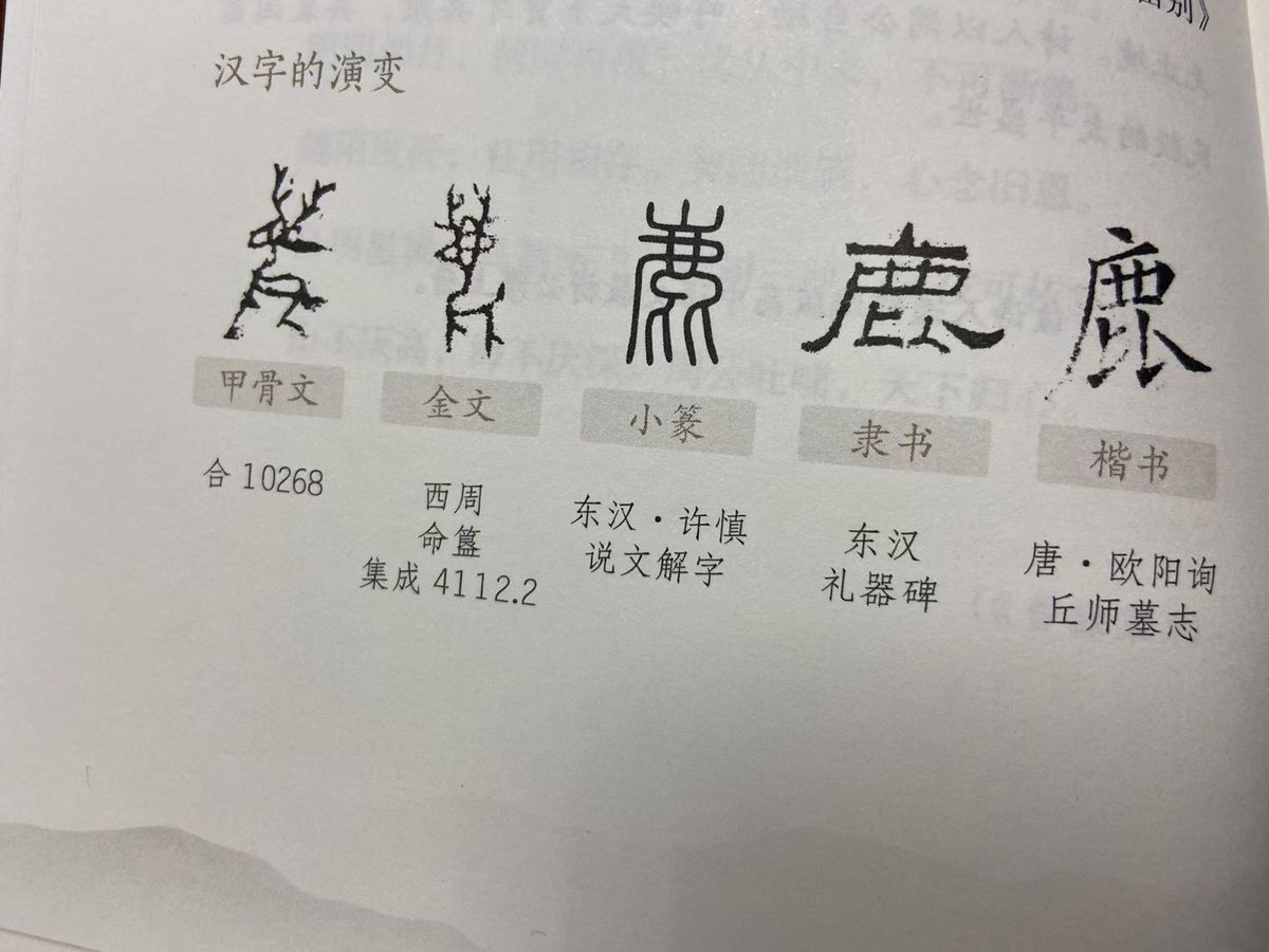 DiscoverAnyang's tweet image. 【Amazing Oracle Bone Inscriptions】What a cute deer!😍This Chinese character is pronounced as "Lu" and its shape looks like a deer with branching horns , thus meaning "deer". Now, its modern writing is "鹿" .
#Worldcivilization #Culturerelics #Chinesecharacters