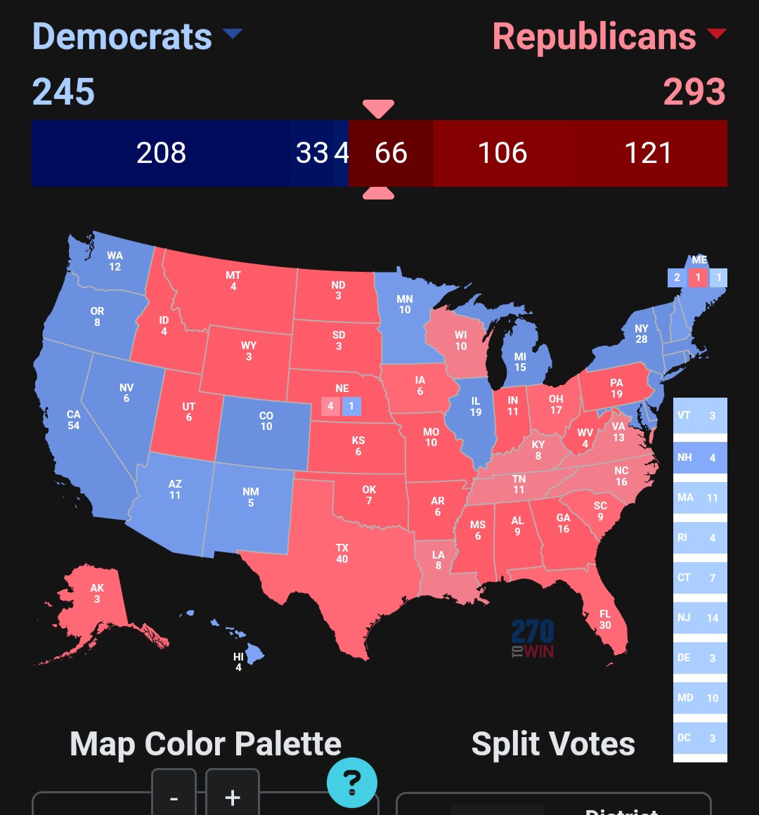 My prediction for Election Week 2024: 

The South has been hit hard by rampant unaffordable housing, stagnant wages, and unchecked unsustainable illegal immigration. I think the red coats are going to sweep the South and as the big blue cities aren't as impacted by the same