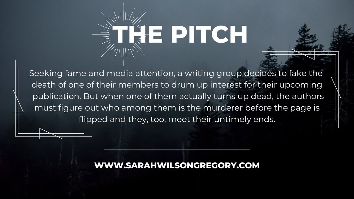 Sarahwgregory's tweet photo. Hi #litagents! Posting a cute little #agentsguide to motivate me to finish my current #wip, a twisted little Appalachian Thriller from my 9th generation Appalachian heart.

Got my query letter ready to go on this little beauty! See you in the trenches soon, #writingcommunity https://t.co/CTerGTAM0e