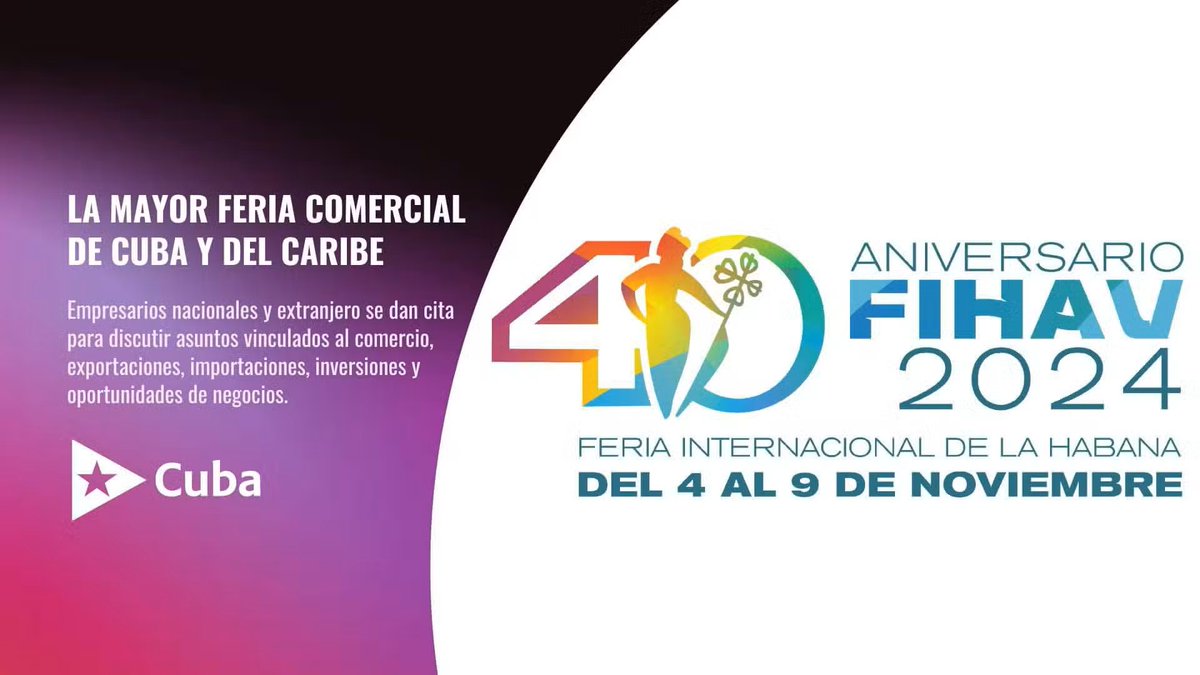 CambuteEnLinea's tweet photo. Nos vemos la próxima semana @MINCEX_CUBA @Camara_Comercio @a_carricarte @pro_cuba @DesoftHab @MinturCuba https://t.co/oidbSFW84b