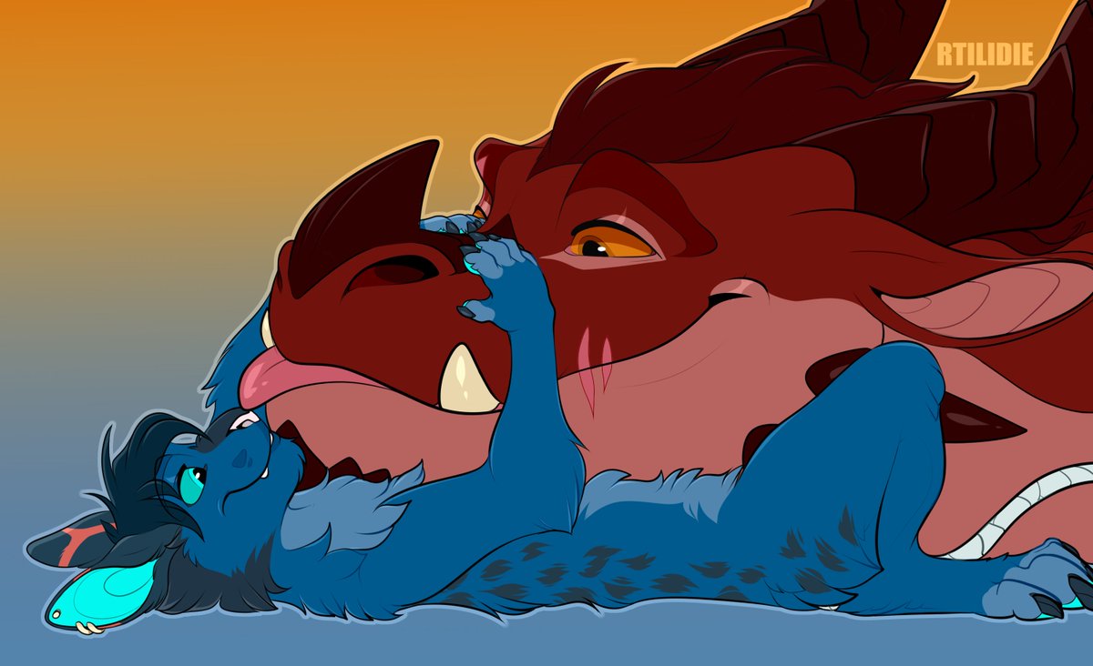 Get snuggled, silly! I decide when those snuggles end.  🎨 (and Ridger):

<a href="/rtilidie/">Rina Ridger</a>