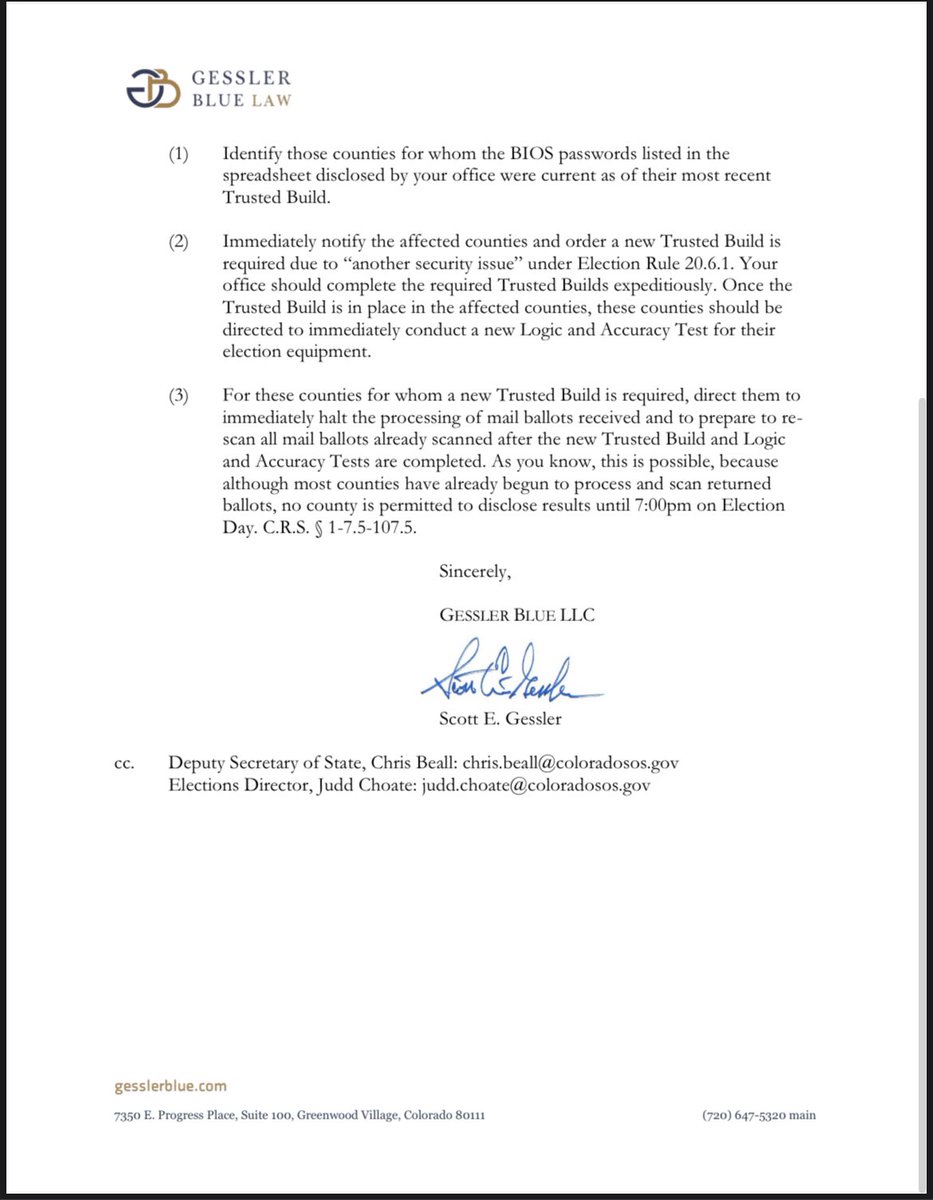 Heidi Ganahl (@heidiganahl) on Twitter photo *Breaking* Letter from <a href="/realDonaldTrump/">Donald J. Trump</a> to the <a href="/COSecofState/">Colorado Secretary of State's Office</a>…and response #copolitics #Trump2024 *Breaking* Letter from <a href="/realDonaldTrump/">Donald J. Trump</a> to the <a href="/COSecofState/">Colorado Secretary of State's Office</a>…and response #copolitics #Trump2024