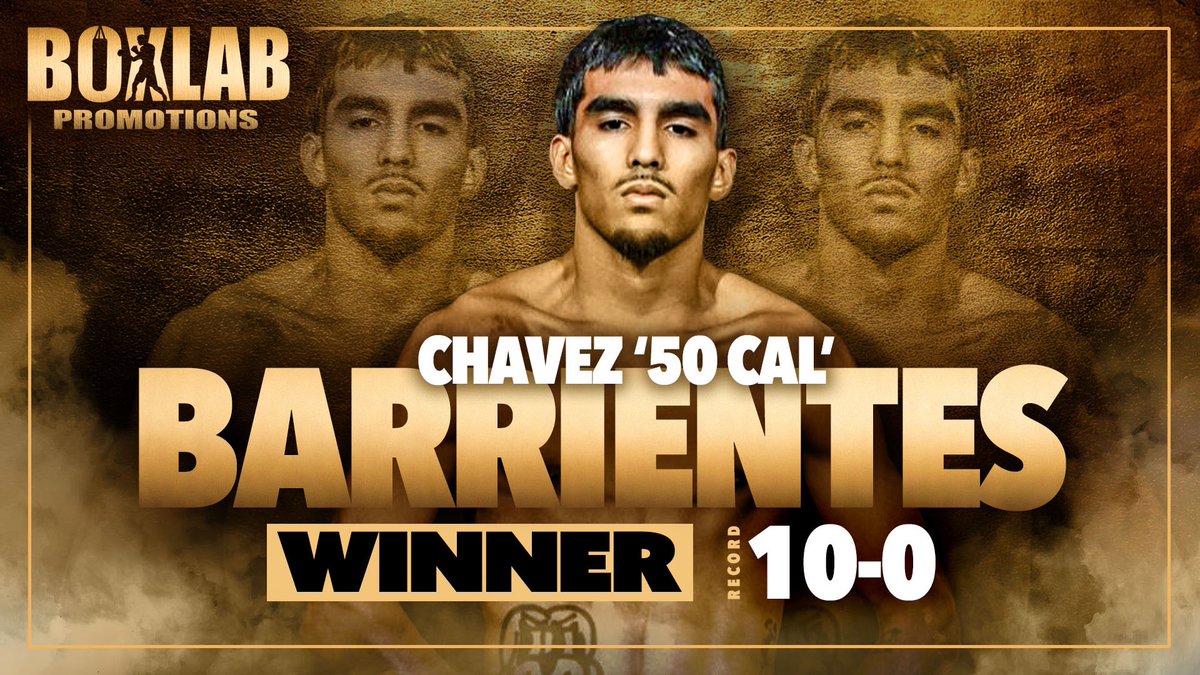 BoxlabPromotion's tweet photo. Two for two in #Orlando! Chavez Barrientes (10-0) & Kaipo Gallegos (7-0-1) remain undefeated live on @DAZNBoxing #boxong #fightnight https://t.co/jC7ujtWHU2