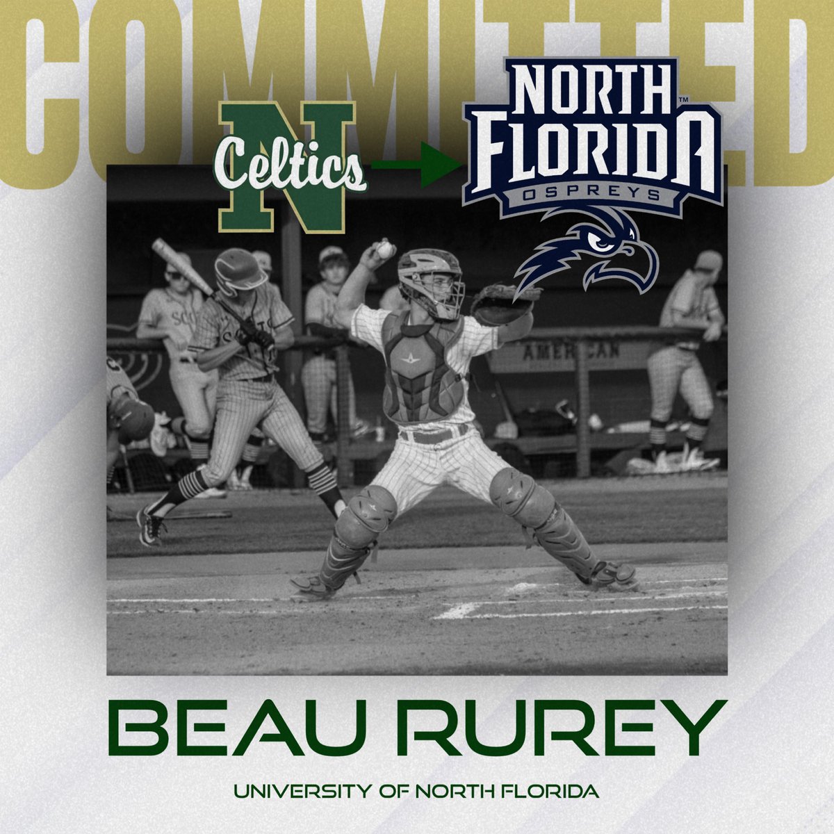 Congrats to Beau Rurey on his commitment to play baseball at UNF!!