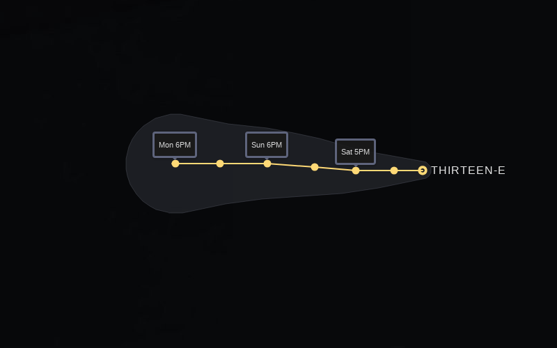 stormpulse's tweet image. TD #Thirteen-E still a tropical depression. app.stormpulse.com/tropical-depre…