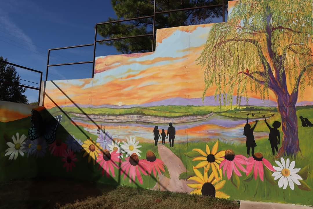 National Hospice and Palliative Care Awareness Month dedication ceremony for new mural created in honor of patient, painted by her dgt. Stunning gift.