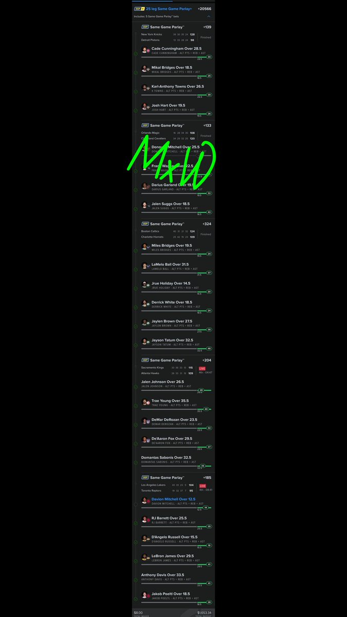RealMalcohmX's tweet photo. 🚨🚨🚨 25 LEG +20566 ODDS BANGGG!!! LFG!!! @cookitup31 @Justlove_drea @parlay_bae @DMONE3600 @AceSportsIV @MCbets__ @allinabe  @carnepierre199 yall my favorite cappers had to share 💯 https://t.co/YqhbXVVQLo