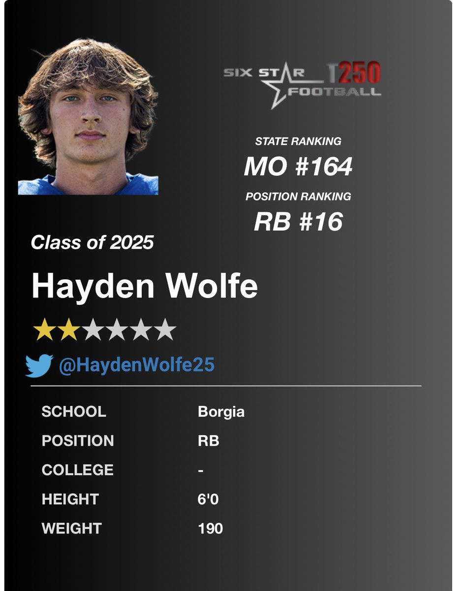 HaydenWolfe25's tweet photo. Thanks @6starfootballMO https://t.co/gmznymaWLs
