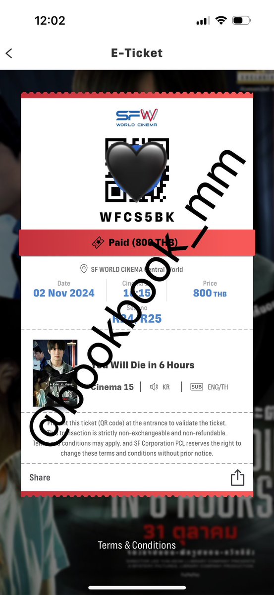 bookbook_mm's tweet photo. 🤲🏻ปล่อยบัตร you will die in 6 hours 2 ที่ติดกัน รอบ 16.15 วันที่2 พ.ย.67 โรงหนัง Sf central world

📍ขาย2ใบ600บาทค่ะ ลดได้อีกนิดหน่อยนะคะ
ได้โปส,การ์ดทุกอย่างครบค่ะ
นัดรับได้ที่หน้าโรงเลยค่ะ
ขอดูหลักฐานอื่นเพิ่มเติมได้นะคะ
#YouWillDieIn6Hours
#6ชั่วโมงล่าท้าชะตา
#JAEHYUN https://t.co/tNEnsIeAax