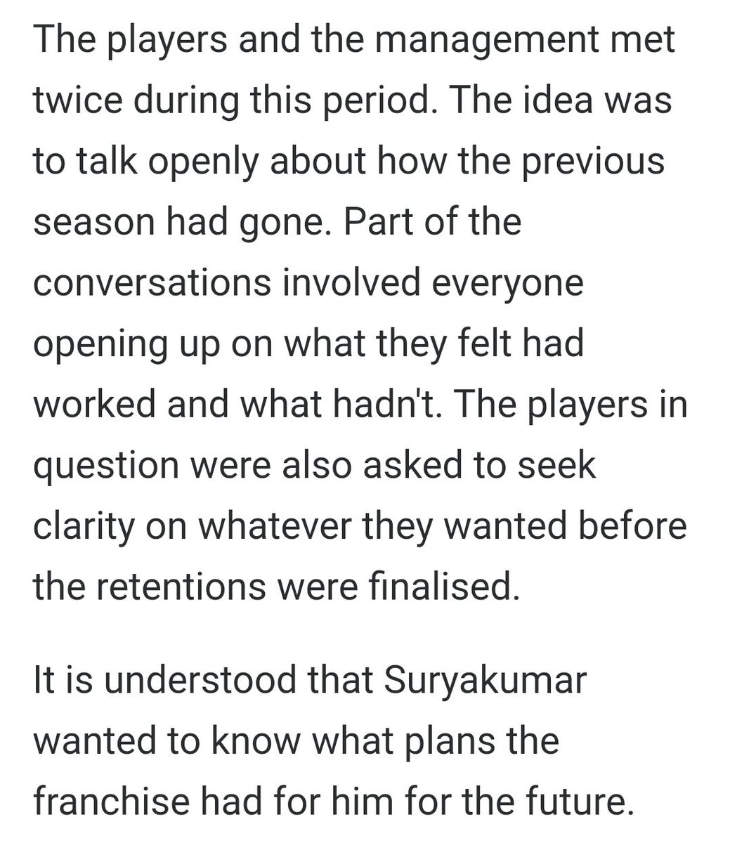 aprakashh's tweet photo. Mumbai Indians shows they are from Reliance group. A proper appraisal kind of meeting with players for retention. Asking players to list out strength and weakness and what they did last year. Why should they be given appraisal 😃

#IPLRetention 
#IPLRetention2025 https://t.co/1xrZCkkFuO