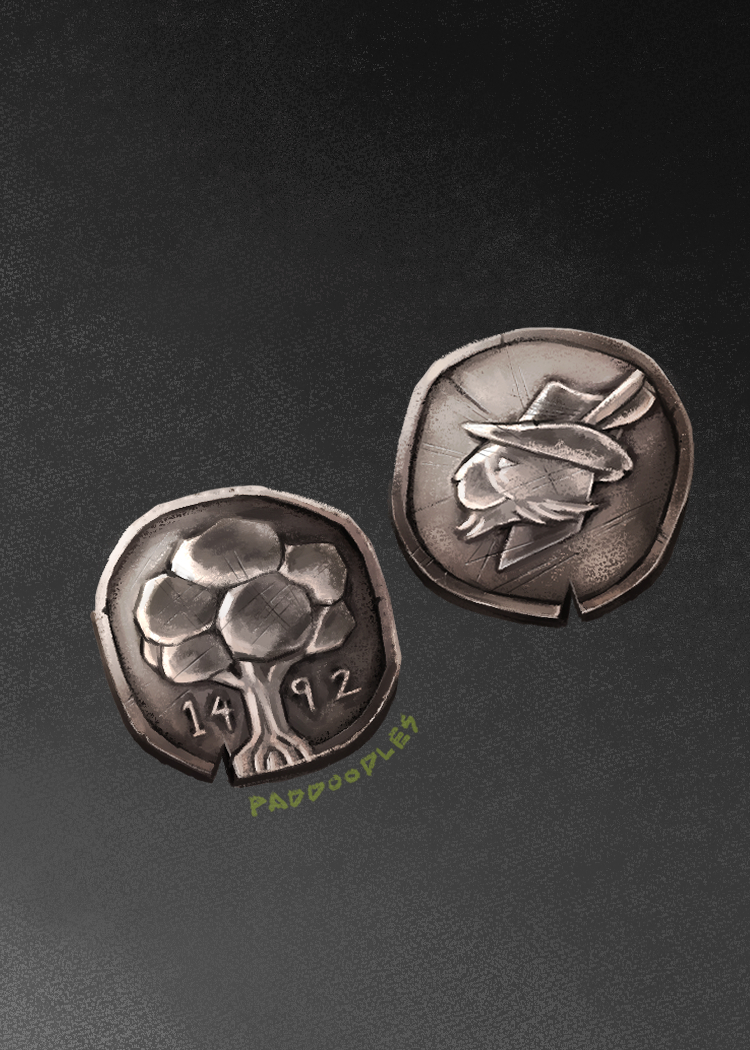 PadDoodles's tweet photo. Lem's Gamble
A homebrew magic item in the form of a coin gifted to one of my players from a feywild denizen named Lem as a way to stay with them even after they returned home. https://t.co/3NmjyF5JRW