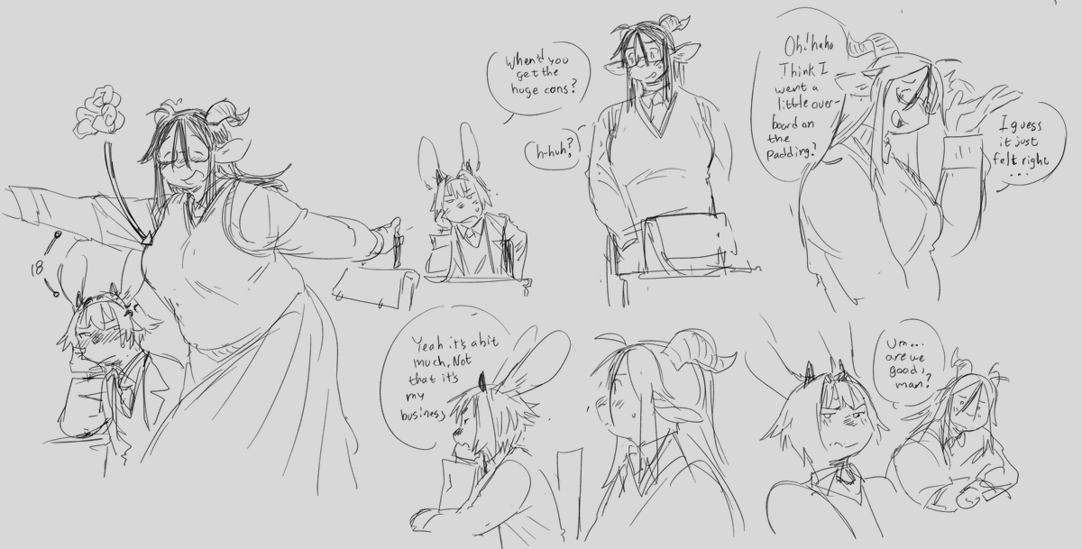 chimeracauldron's tweet photo. Recently did a little sketchy comic of some OC background stuff for myself, figured I might as well share it. Pls indulge my little oc fun! 
(L>R: Bella, Nat, Nadia)
[1/4] https://t.co/4eAywVReiD