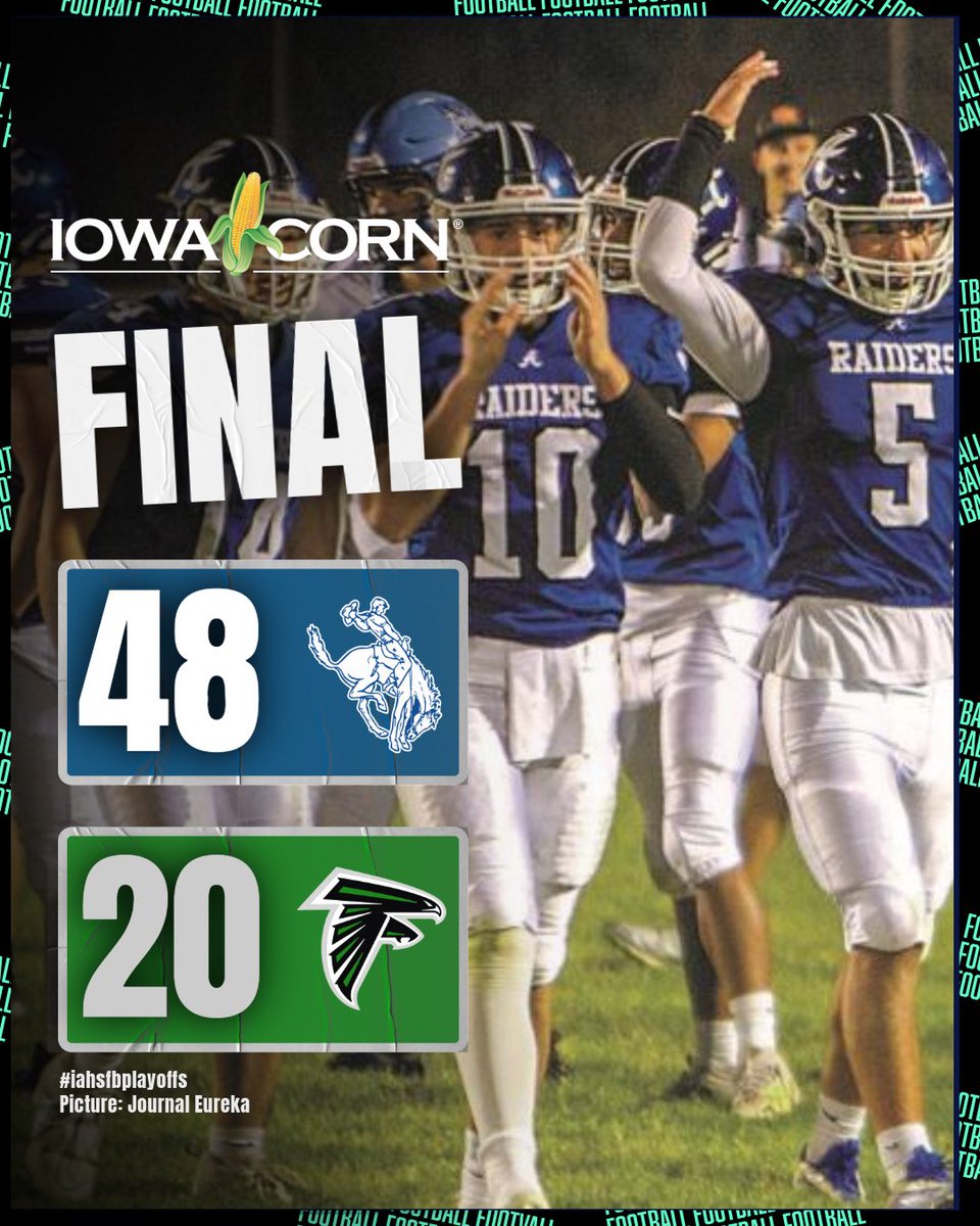 🚨𝗣𝗟𝗔𝗬𝗢𝗙𝗙 𝗙𝗜𝗡𝗔𝗟 𝗦𝗖𝗢𝗥𝗘🚨

Anamosa defeats West Burlington 48-20 to advance to the state quarterfinals 🔥

#iahsfb | Journal Eureka