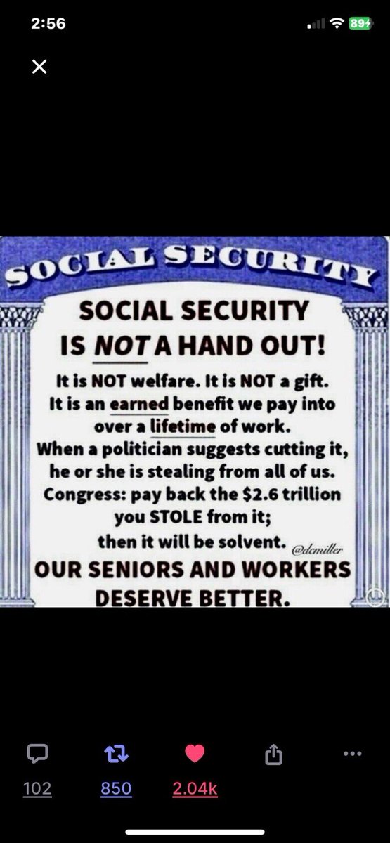 Reminder:

Did you know it was Joe Biden who wrote the legislation to allow the gov't to tax &amp; "borrow" against OUR Social Security money.

And they've NEVER PAID IT ALL BACK‼️