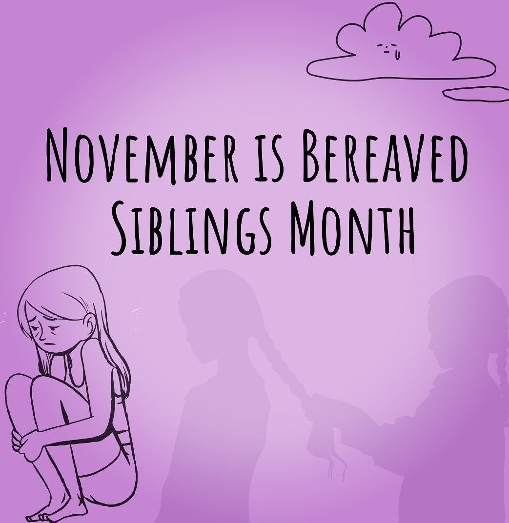 KidsGrief's tweet photo. November is Bereaved Siblings Month, so please take some time to reach out to someone you know who has lost a sibling(s), acknowledge the loss, and show them that you care.
#bereavedsiblingsmonth #bereavedsiblings #siblingloss
#kidsgrief #kidsgriefjournal #reflectivegriefjournal https://t.co/F7zYfQ0Ski