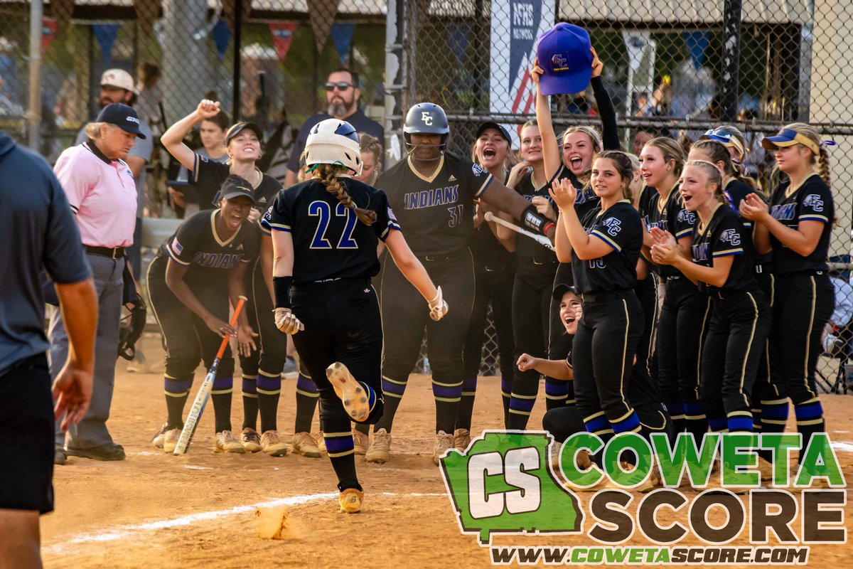 On to the state finals! 
GHSA Class 6A Elite 8 Softball Tournament
Winner's Bracket Final
FINAL SCORE
East Coweta 3, Mill Creek 1
Lady Indians hold off a stingy Mill Creek lineup to earn the program's fifth consecutive trip to the state finals. Unbeaten East Coweta (36-0) needs