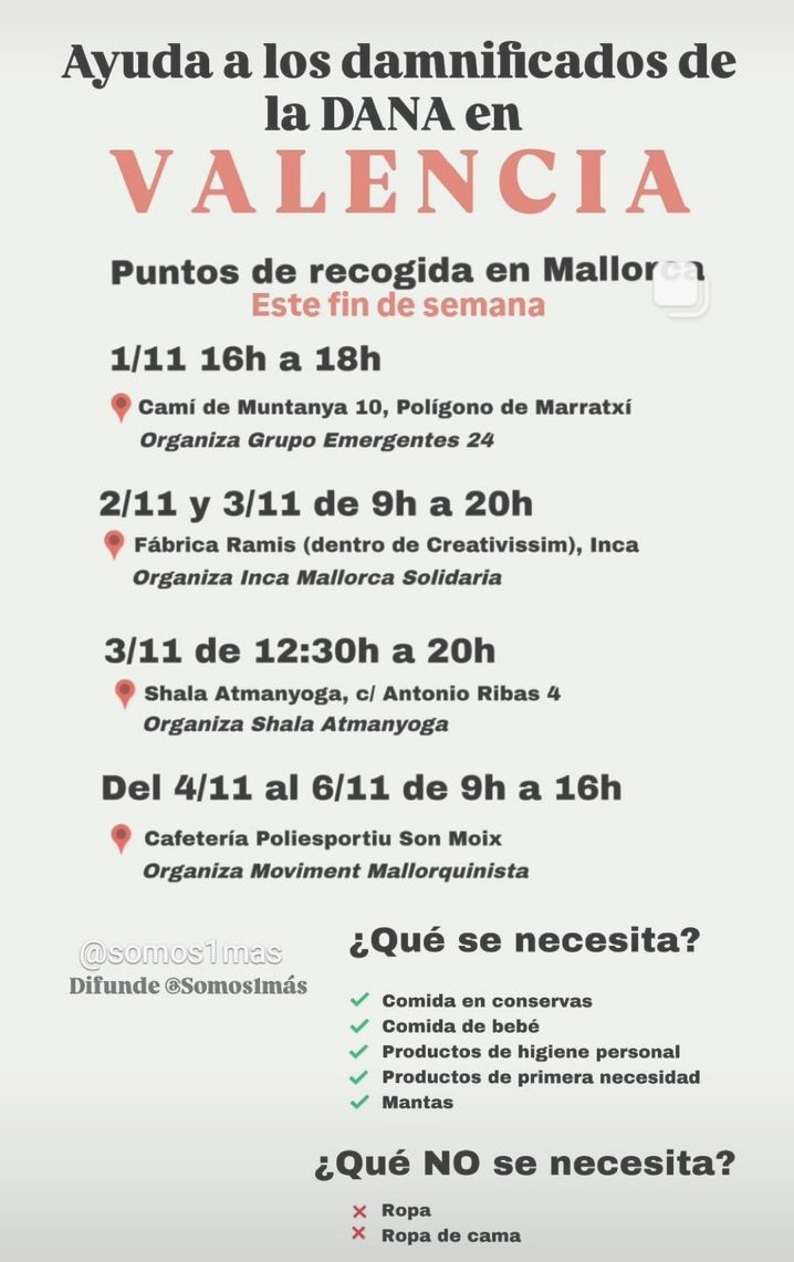 Dónde donar en Mallorca.