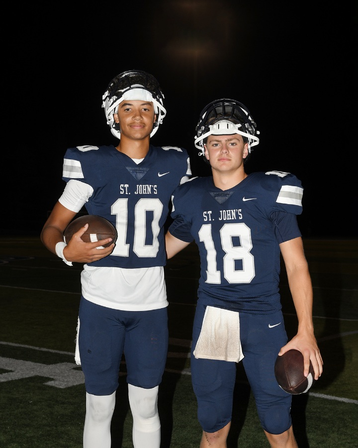 PhilStacey_SN's tweet photo. SJP's Brian St. Pierre on @DeaconRobillard:
"Deacon helped calm (Fr. QB Chris Vargas) down, as he has all year. He's the consummate pro, such a team-first guy, a big contributor ... Such a such a privilege to have a kid like that, and a privilege to coach a kid like Chris, too." https://t.co/KiEjO0nT1R