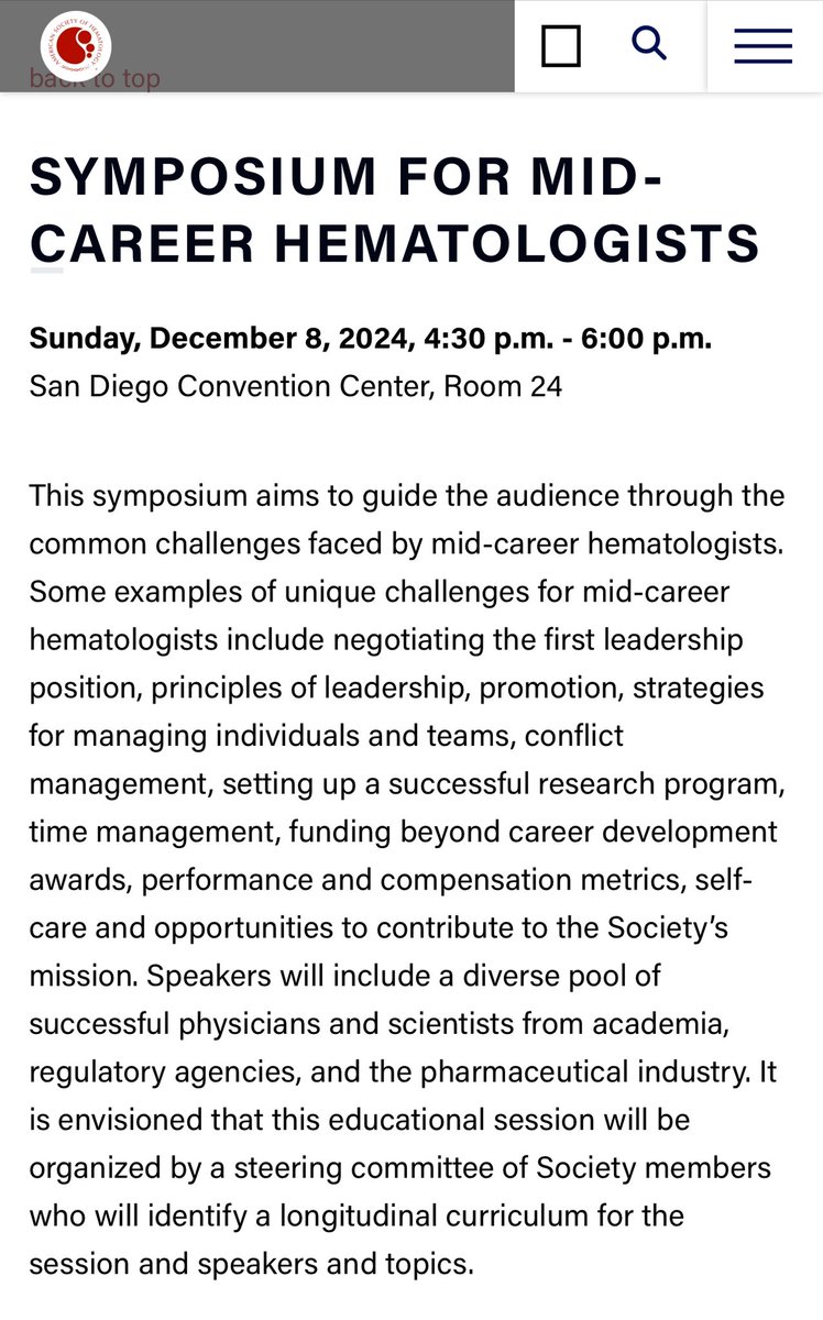 Shruti Chaturvedi (@bloodclotdoc) on Twitter photo Wondering about your next career move? Don’t miss the fantastic lineup of speakers including <a href="/DavidSteensma/">David Steensma, MD</a> <a href="/ninashah33/">Nina Shah</a> #jeffreylebensburger <a href="/rubenmesa/">Ruben A Mesa</a> #robertsidonio #allisonking
at the #midcareer hematologists symposium at #ASH24. Sunday, Dec 8 at 4:30 pm
<a href="/JuanAlderuccio/">Juan P. Alderuccio</a> Wondering about your next career move? Don’t miss the fantastic lineup of speakers including <a href="/DavidSteensma/">David Steensma, MD</a> <a href="/ninashah33/">Nina Shah</a> #jeffreylebensburger <a href="/rubenmesa/">Ruben A Mesa</a> #robertsidonio #allisonking
at the #midcareer hematologists symposium at #ASH24. Sunday, Dec 8 at 4:30 pm
<a href="/JuanAlderuccio/">Juan P. Alderuccio</a>