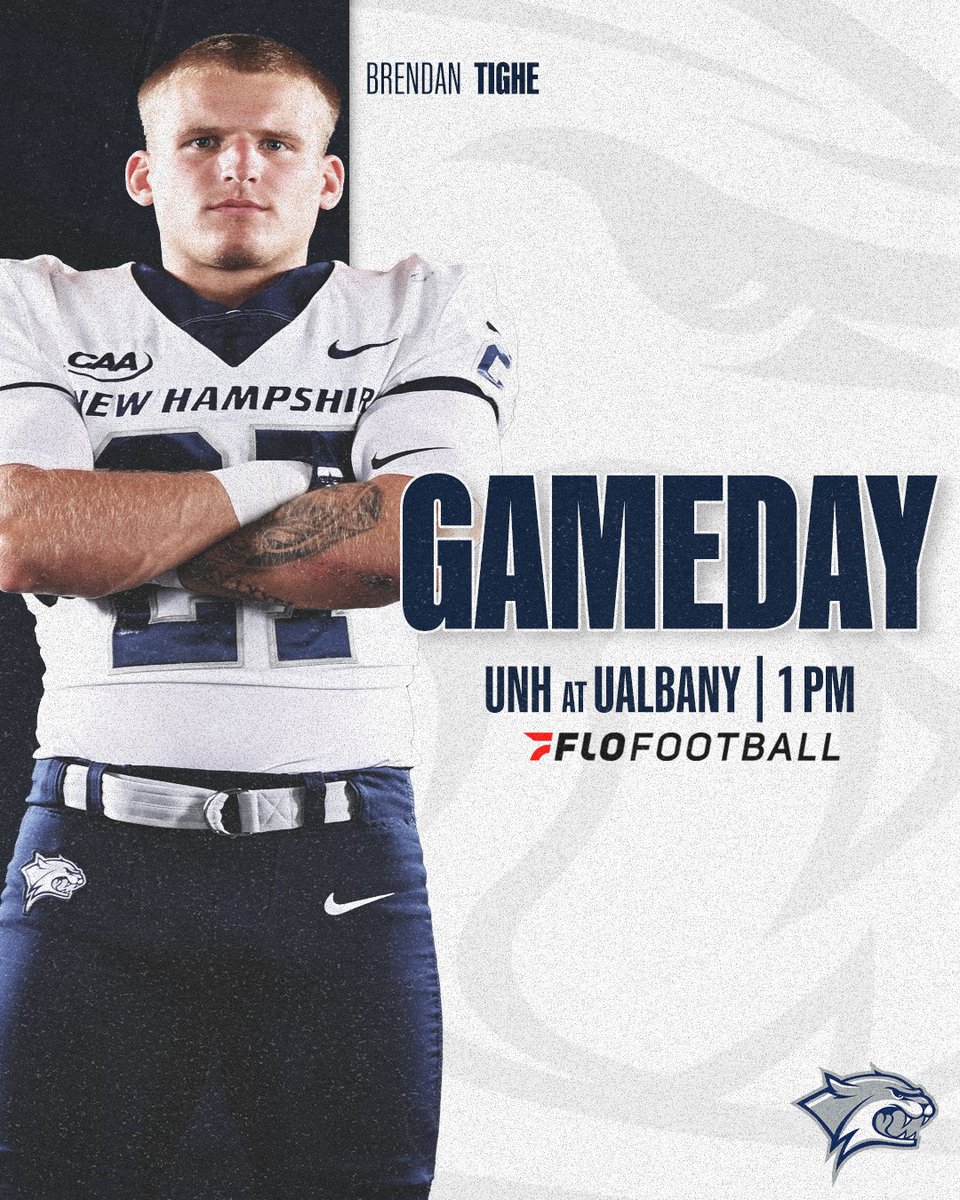 UNHWildcats's tweet photo. 🏈 GAMEDAY 🏈

The UNH football team battles UAlbany on the gridiron this afternoon.

Game Day Central ➡️ https://t.co/yg2S5zYJzK

#BeTheRoar https://t.co/Th9AKtNfCt