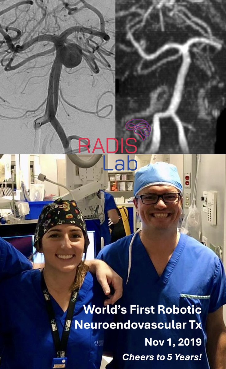 Nicole Cancelliere (@nmcancelliere) on Twitter photo On Nov 1st, 2019 our team performed the world's first robotic-assisted #neuroendovascular intervention. Fast forward past 58 clinical procedures, an #international trial, and dozens of #research studies... what's next? #Remote of course....
#Happy5yearAnniversary <a href="/vitorpereiracan/">Vitor Mendes Pereira</a> On Nov 1st, 2019 our team performed the world's first robotic-assisted #neuroendovascular intervention. Fast forward past 58 clinical procedures, an #international trial, and dozens of #research studies... what's next? #Remote of course....
#Happy5yearAnniversary <a href="/vitorpereiracan/">Vitor Mendes Pereira</a>