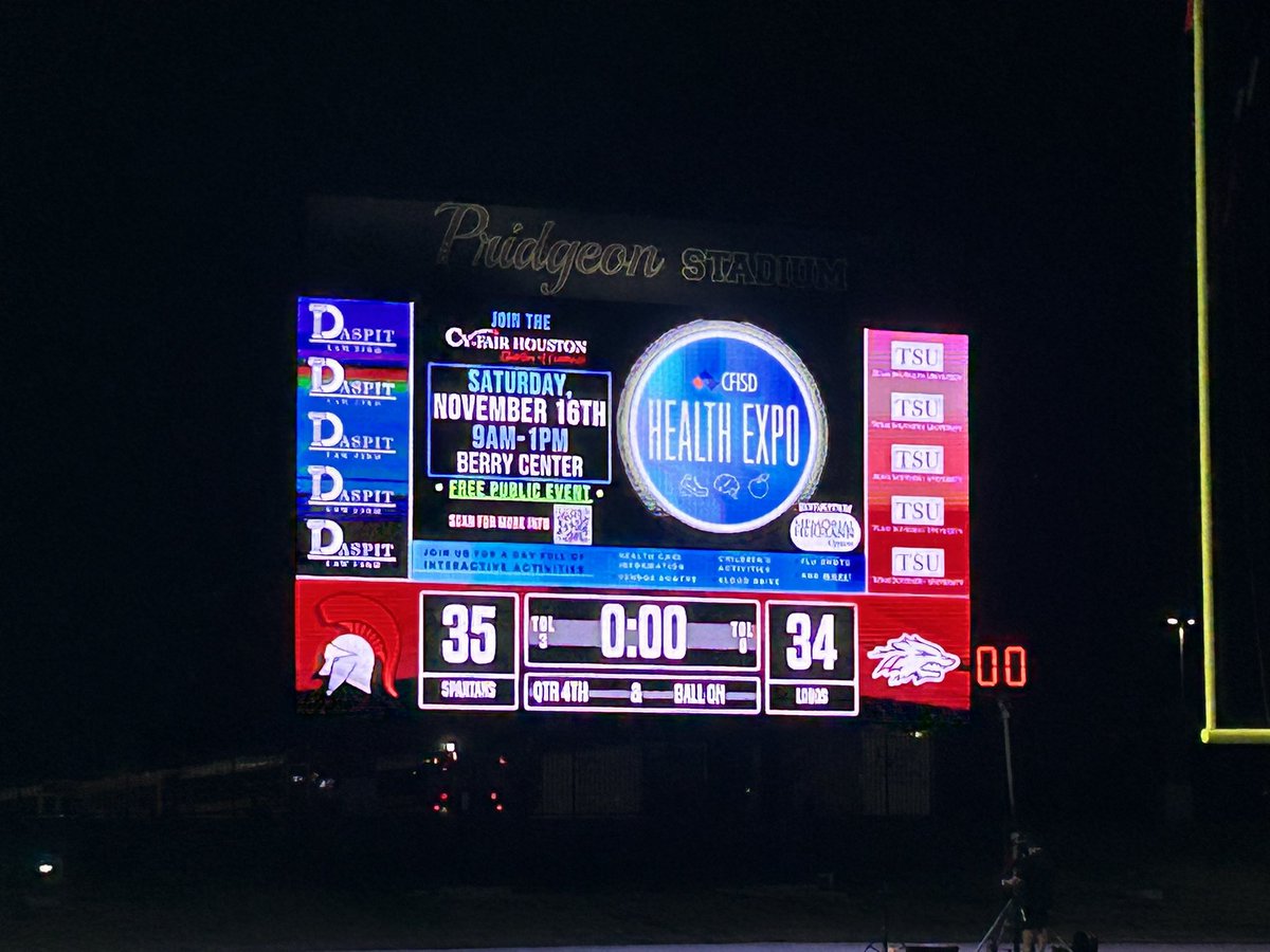 Congratulations to <a href="/CyLakes_FB/">Cypress Lakes FB</a> on the win today! We are beyond proud of you all!❤️