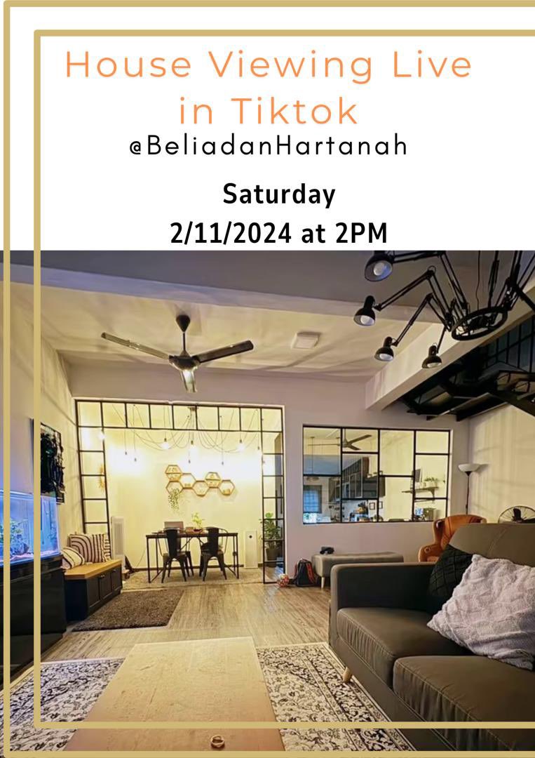 Hari ni ada House Viewing Live di Tiktok kami, Rumah murah di Kajang je, nak tau apa yang special sangat rumah ni, haaa join live kami pukul 2 PM nanti 😝