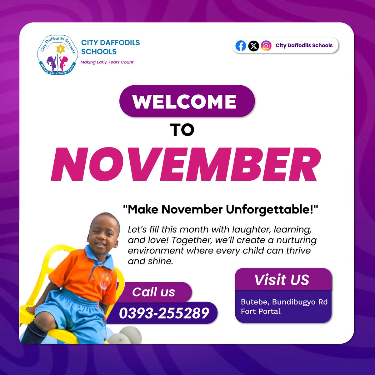 CityDaffodils's tweet image. Welcome to November !!!!! A month filled with joy and exploration!, fostering friendships, encouraging creativity, and making every day a fun learning experience!&quot;
Happy New Month!! #EarlyEducation
#CommunityAndCreativity
#ExploreAndLearn