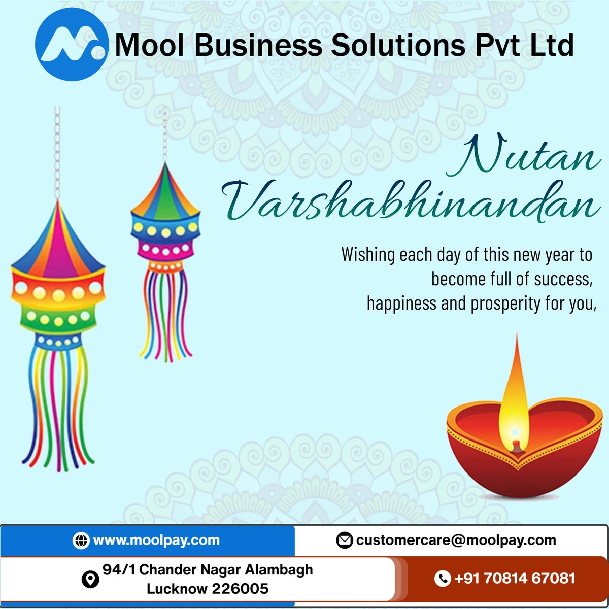 MoolPayOfficial's tweet photo. 🌟✨ Nutan Varshabhinandan from MoolPay! ✨🌟
Wishing you a year filled with prosperity, joy, and new beginnings! May this year bring financial growth  and success  to you and your loved ones.
Here’s to a bright future together!  Happy New Year! 

#MoolPay #NutanVarshabhinandan https://t.co/halQ0D1xqz
