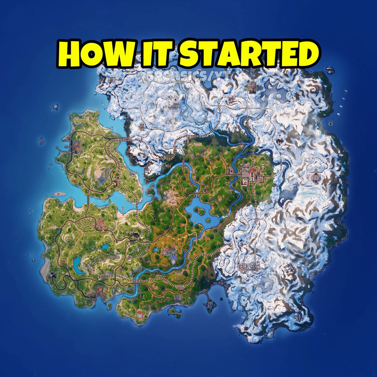 SpensicsYT's tweet photo. DID YOU ENJOY FORTNITE CHAPTER 5?

Crazy to see how Fortnite has changed the map throughout the 4 seasons of chapter 5. I Can’t wait for Fortnite Remix 🔥🔥 https://t.co/e4CqCwl9Lq