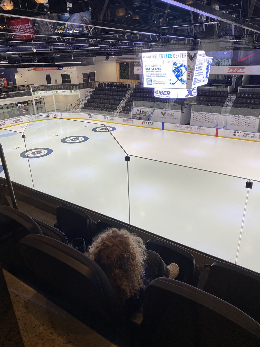 At Silent-Ice Centre watching hockey, but the little guy is patiently waiting for the <a href="/grandslamcurl/">Grand Slam of Curling</a> event next week. Jacked up to see <a href="/TeamBradJacobs/">Team Jacobs</a> in action!