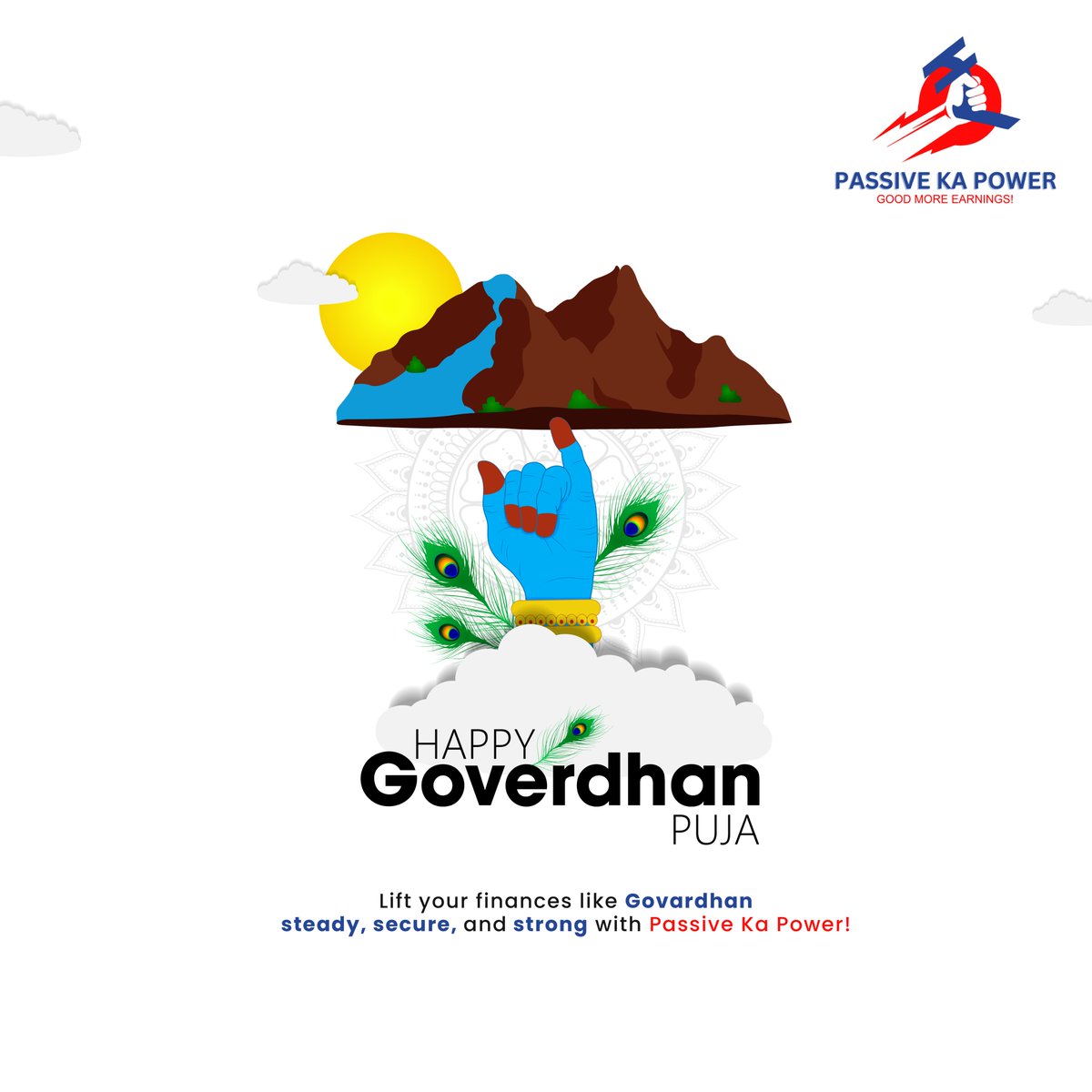 passivekapower's tweet image. May this auspicious day bring strength, prosperity, &amp;amp; protection to u &amp;amp; your loved ones. Just as Lord Krishna lifted #Govardhan to protect and support, let #PassiveKaPower guide you towards a secure and prosperous financial future.
Celebrate today, plan for a brighter tomorrow!