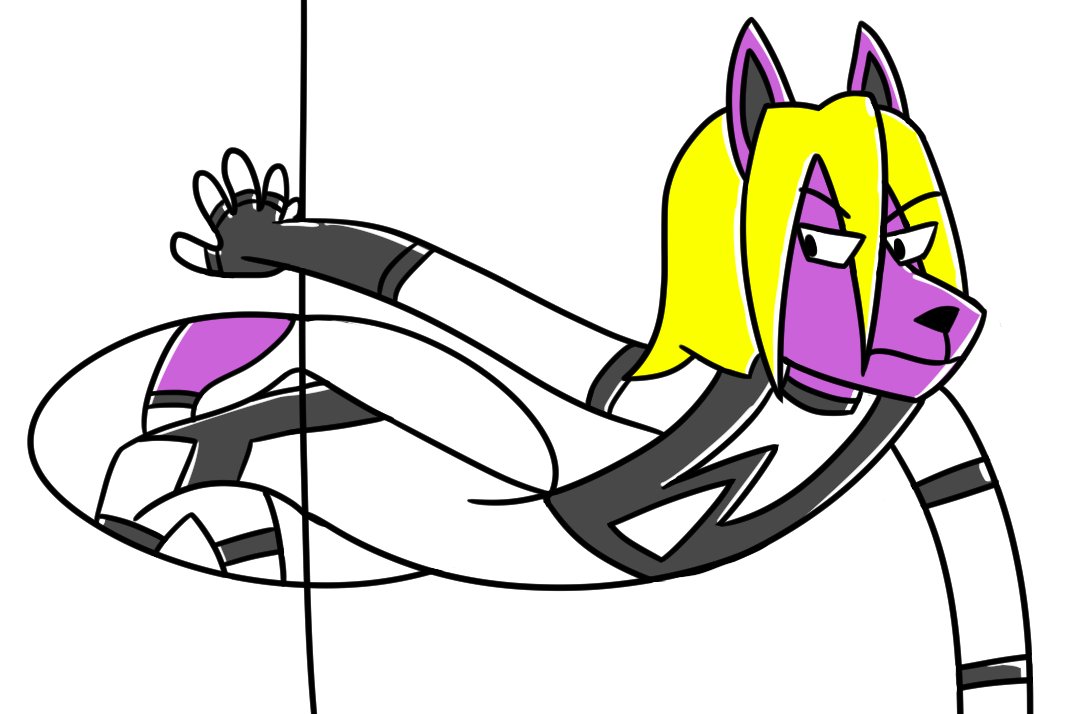 I've been holding off on this one but I'm gonna throw it in now. a long while ago I made my own design of Fenrir, the character who belongs to <a href="/Dlrow_Dog/">おるごれ専務。＠アフター</a> with his design being based off his older and newer looks. Lemme know what you think!