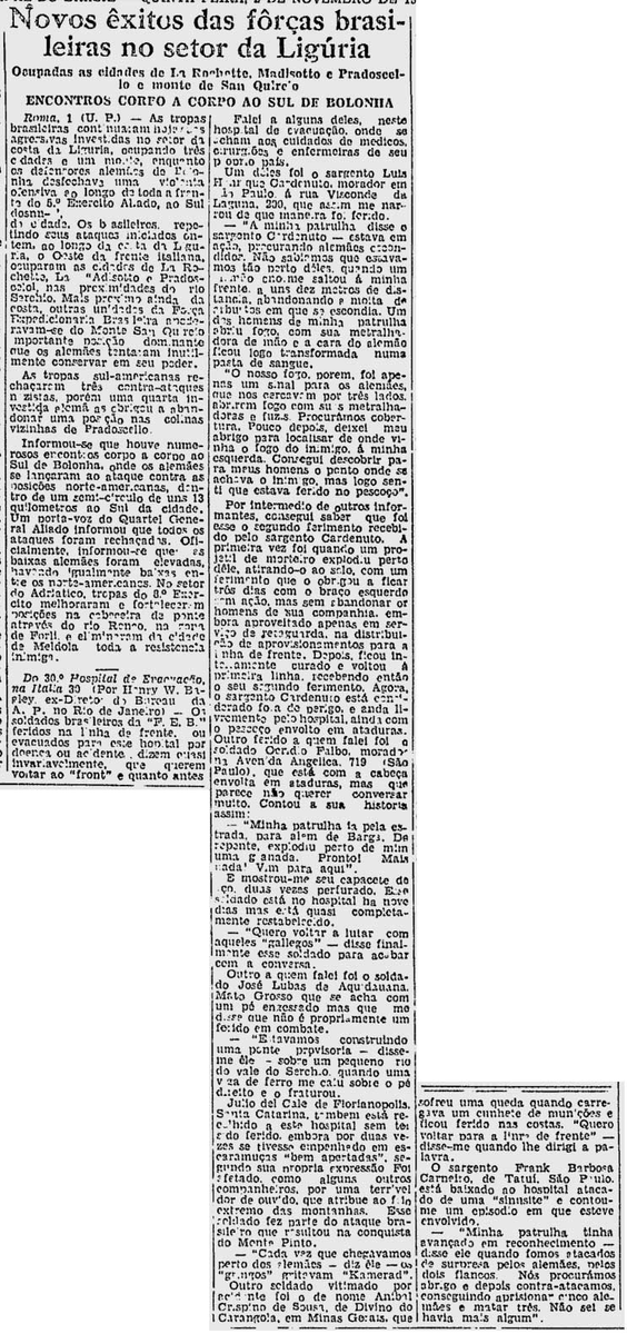 sentandoapua's tweet photo. Notícias da 2ª Guerra: 02NOV1944-Novos êxitos das forças brasileiras no setor da Ligúria https://t.co/FZtEOpXl66
#OUT44 #JB #WWII #FEB #Liguria #exitos #80anos @exercitooficial @feb_brasil https://t.co/rpUcNADmoy