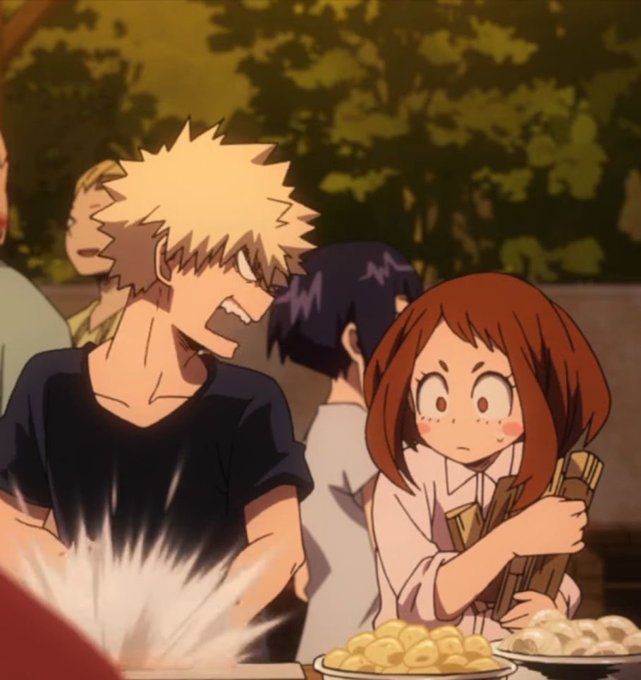 pinkyuravity's tweet photo. i love them sm guys #kacchako #spicysweets their ship name i made for them awhile ago is Spicysweets, it’s because it’s canon ochaco likes sweet stuff and katsuki likes spicy stuff!!! https://t.co/WouDBOO9lT