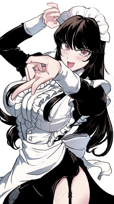 #3連休はフォロワーが増える 初期～最近のOCメイドのマナちゃん 