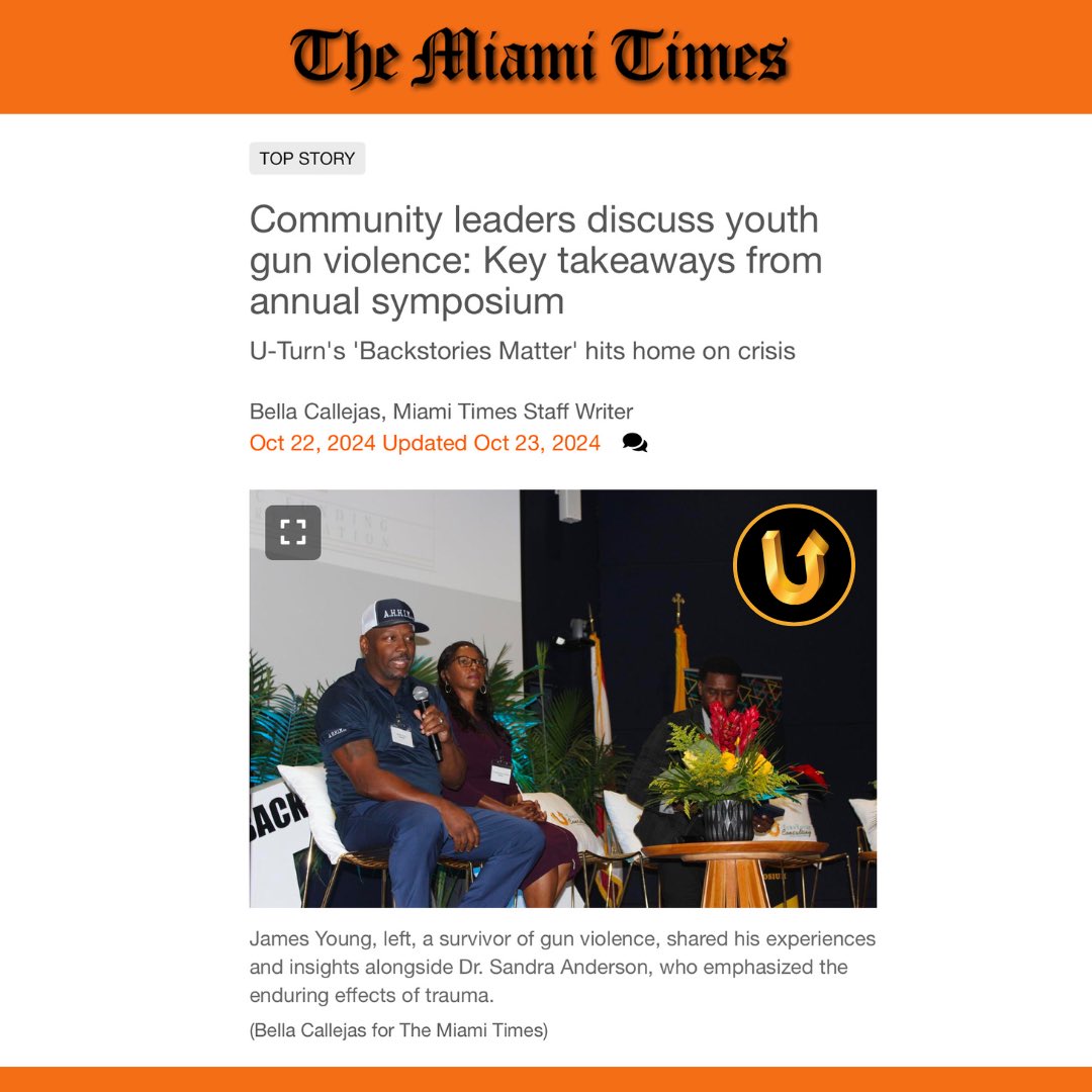 #GoodRead :  "U-Turn Youth Consulting hosted its annual symposium, coined "Backstories Matter: Reframing Gun Violence," at St. Thomas University in Miami Gardens on Friday, Oct. 18, and Saturday, Oct. 19. The event brought together a diverse group of educators, law enforcement
