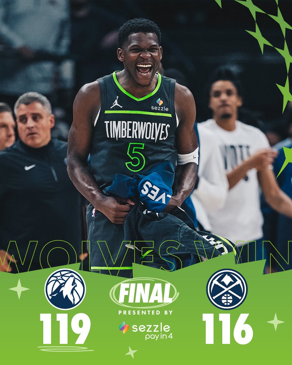 Timberwolves's tweet image. BIG TIME DUB!!!!!