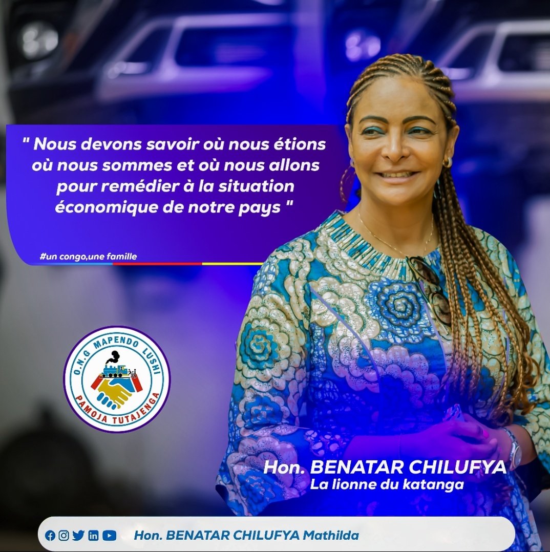TriniteBanza23's tweet photo. #RDC 🇨🇩-@Ensemble_MK l pour l'honorable Benatar Chilufya Mathilda dit #lalionne du katanga " : Aujourd'hui Ce qui importe le plus, c'est de savoir où nous étions, où nous sommes et où nous allons.
#uncongo,#unefamille." https://t.co/ci3WAlHXUg