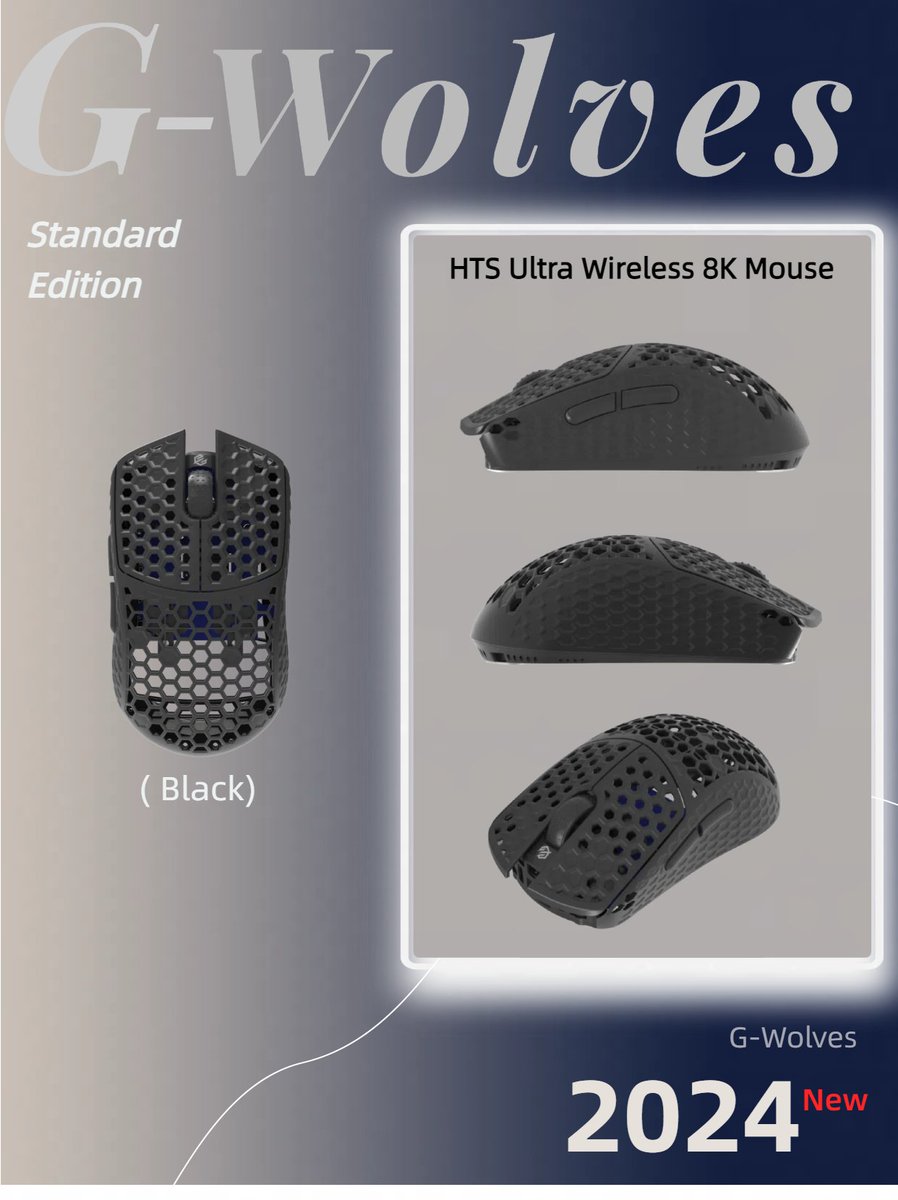 G-Wolves HTS Ultra 8K 29.5Grams Wireless Mouse You can use
