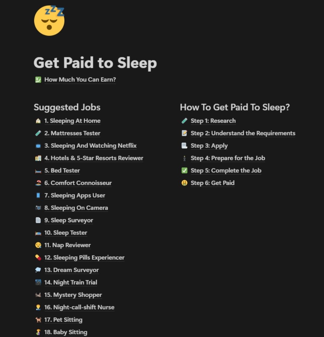 chamakin_ai's tweet photo. Make $4000/m by Sleeping 😴

Yes, it is accurate.

All you need is:

- A Smartphone

- Internet Connection

I prepared a complete guide.

The regular price is $49, but it's free for 48 hours.

Just:

- Like &amp; Repost

- Comment "Sleep"

- Follow me @chamakin_ai (So I can DM you) https://t.co/B8xcTl4IHJ